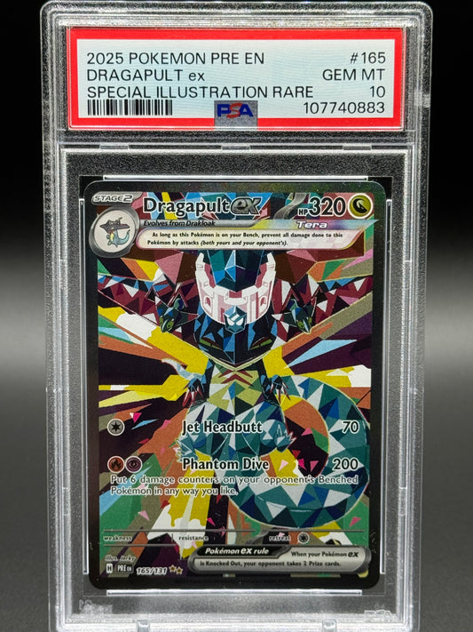 Pokemon TCG Dragapult ex | Prismatic Evolutions 165/131 | PSA Graded GEM MT 10