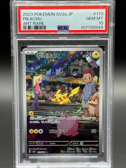Japanese Pokemon TCG Pikachu | Pokemon 151 sv2a 173/165 AR | PSA Graded GEM MT 10