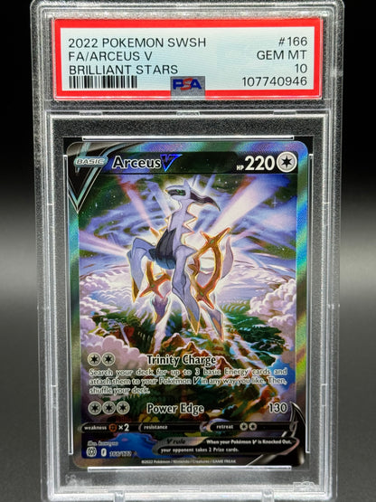 Pokemon TCG Arceus V | Brilliant Stars 166/172 | PSA Graded GEM MT 10