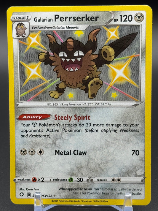 Pokemon TCG Galarian Perrserker | Shining Fates SV087/SV122 | Condition: Near Mint