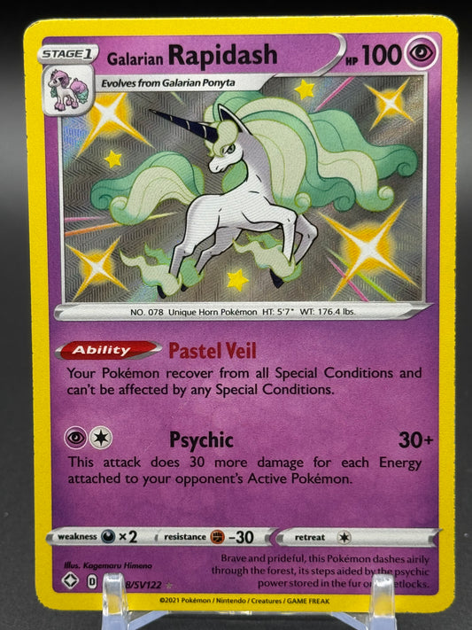 Pokemon TCG Galarian Rapidash | Shining Fates SV048/SV122 | Condition: Light Play