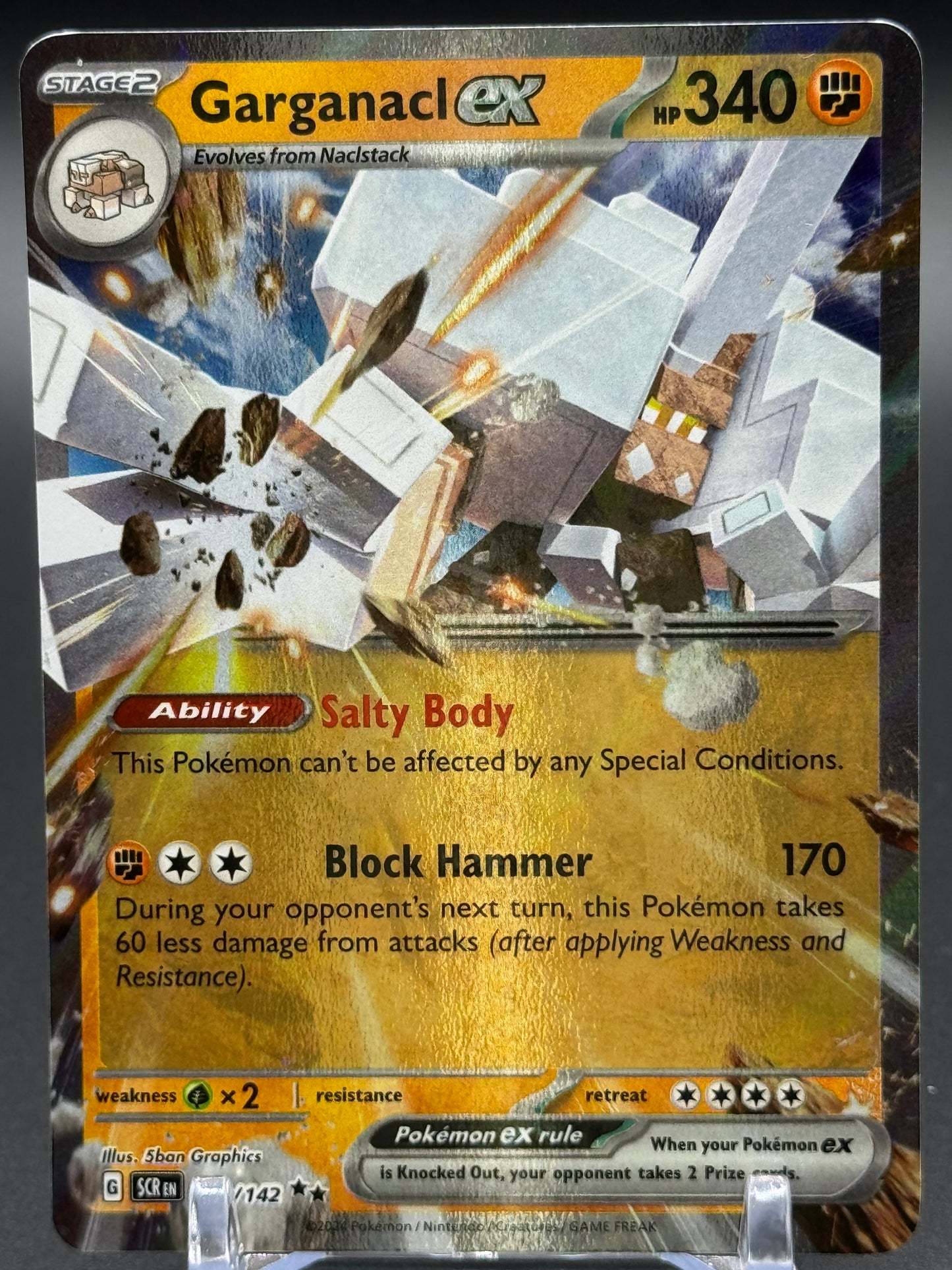 Pokemon TCG Garganacl ex | Stellar Crown 089/142 | Condition: Near Mint