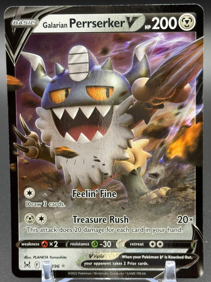 Pokemon TCG Galarian Perrserker V | Lost Origin 129/196 | Condition: Near Mint