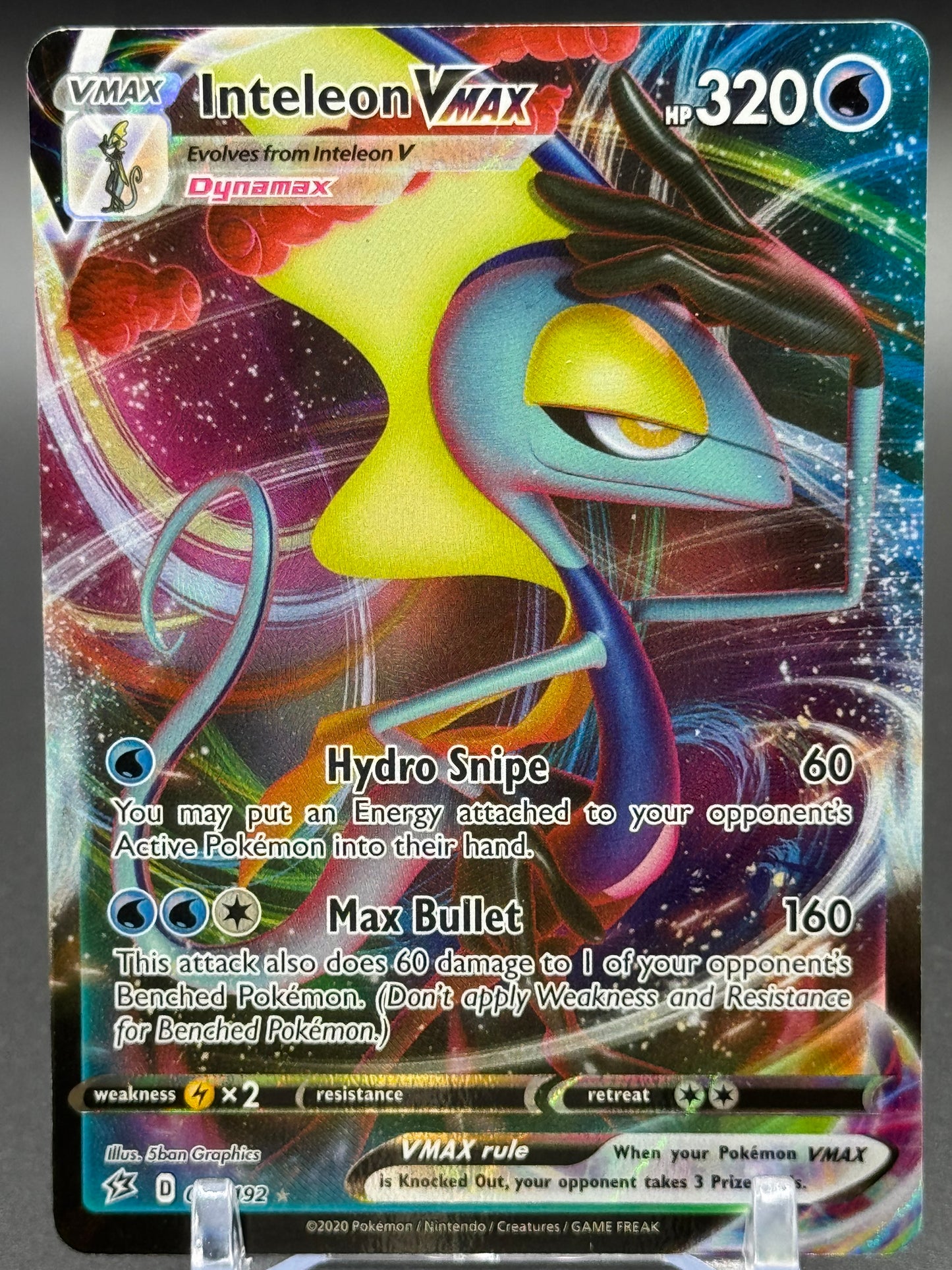 Pokemon TCG Inteleon VMAX | Rebel Clash 050/192 | Condition: Moderate Play
