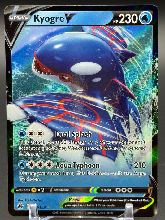 Pokemon TCG Kyogre V | Crown Zenith 037/159 | Condition: Near Mint