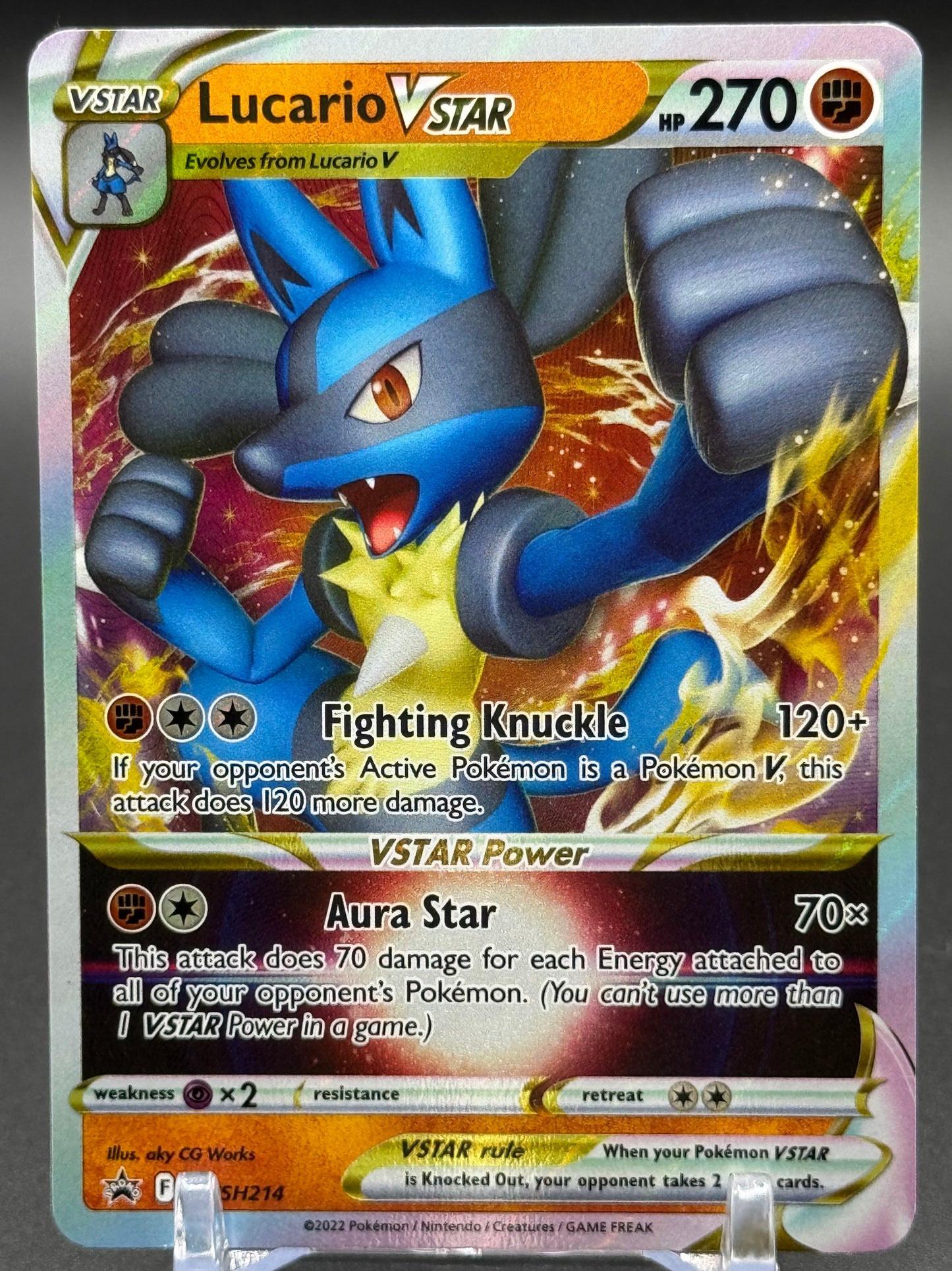 Pokemon TCG Lucario VSTAR | Black Star Promo SWSH214 | Condition: Near Mint