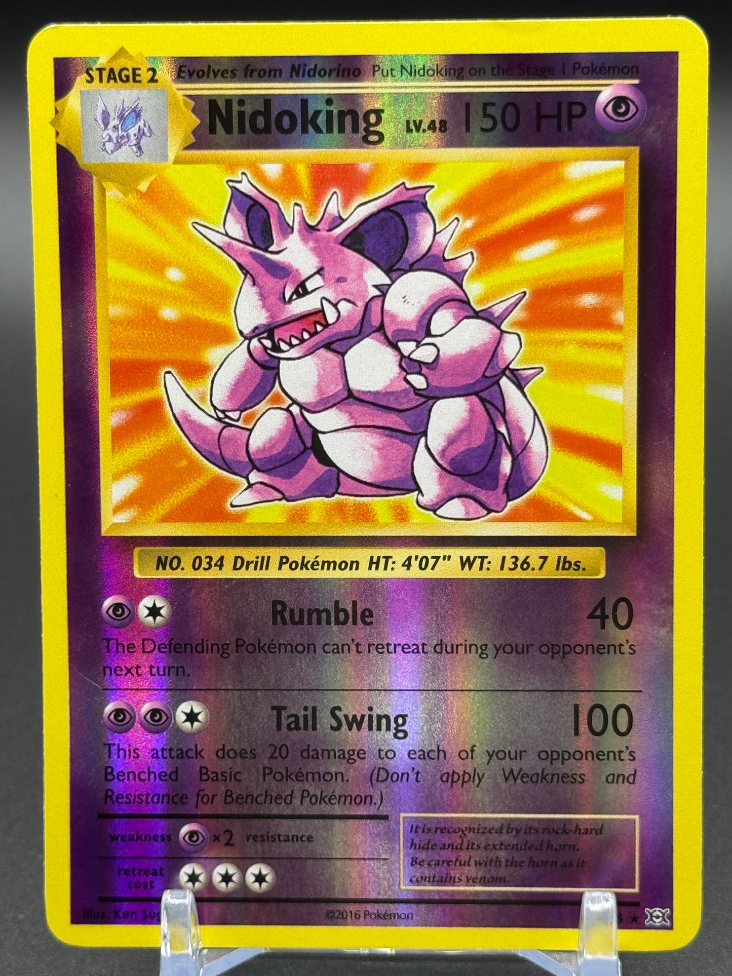 Pokemon TCG Nidoking | XY: Evolutions 45/108 Reverse Holo | Condition: Light Play