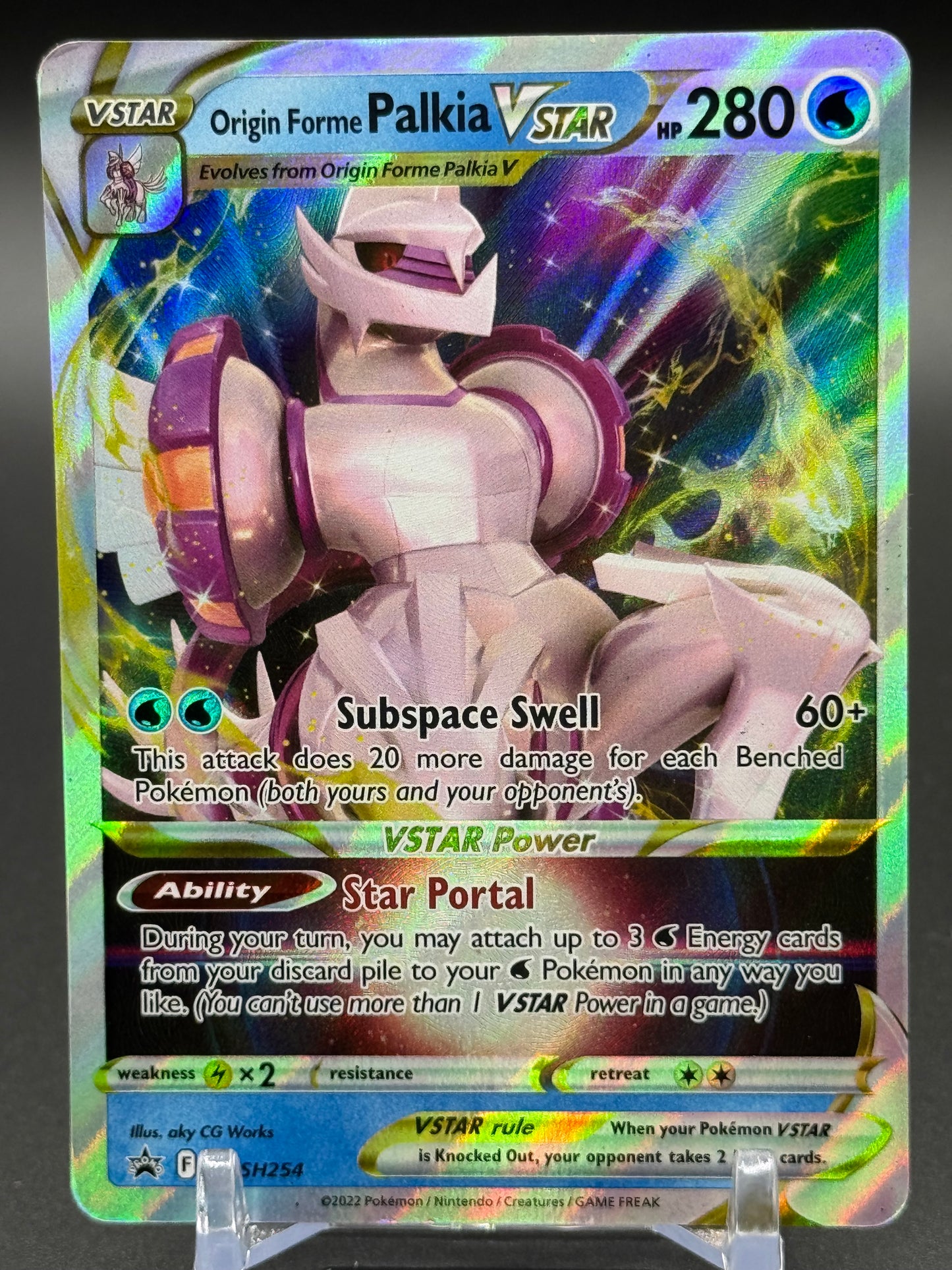 Pokemon TCG Origin Forme Palkia VSTAR | Black Star Promo SWSH254 | Condition: Light Play