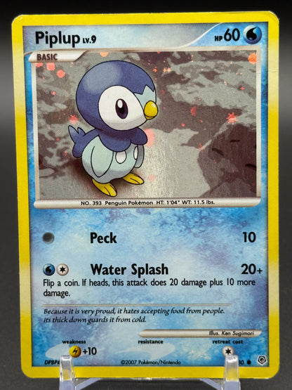 Pokemon TCG Piplup | Diamond & Pearl 93/130 Cosmos Holo | Condition: Heavy Play