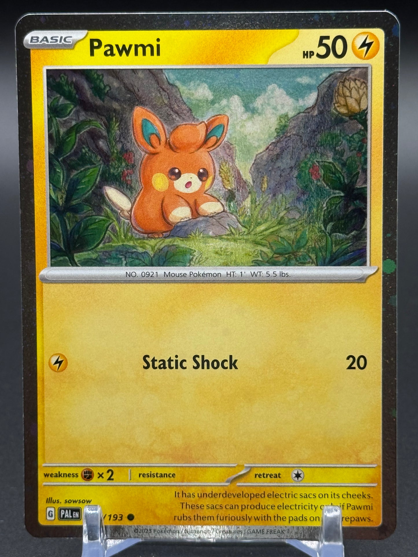 Pokemon TCG Pawmi | Paldea Evolved 074/193 Cosmos Holo | Condition: Near Mint
