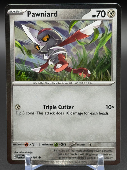 Pokemon TCG Pawniard | Obsidian Flames 148/197 Cosmos Holo | Condition: Near Mint