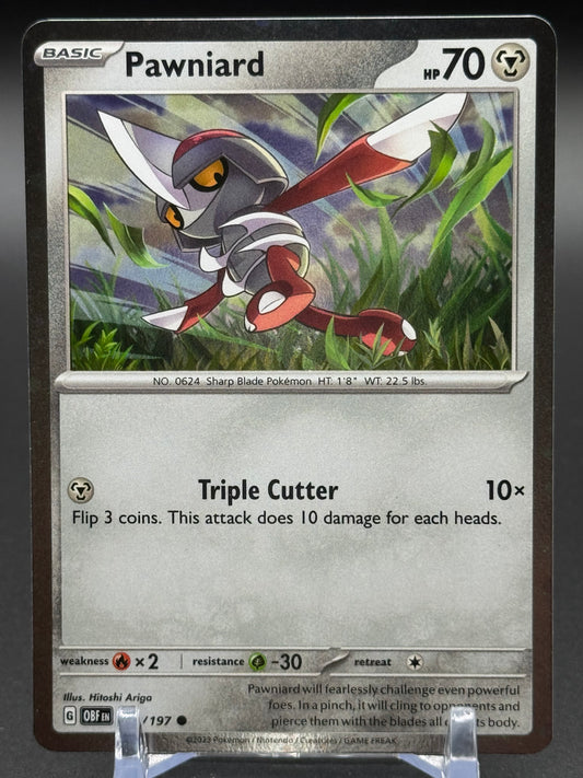 Pokemon TCG Pawniard | Obsidian Flames 148/197 Cosmos Holo | Condition: Near Mint