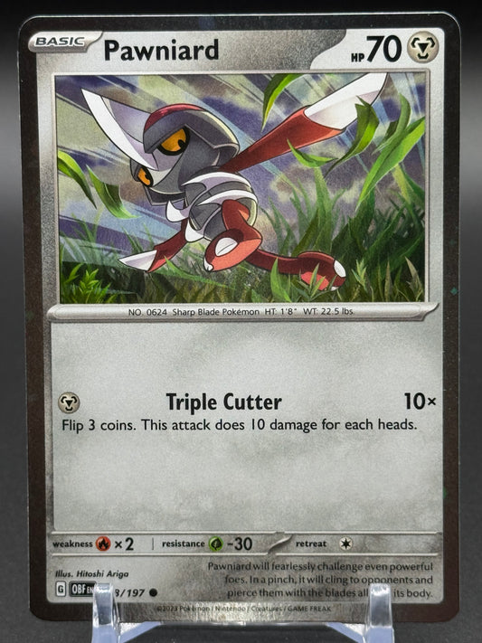 Pokemon TCG Pawniard | Obsidian Flames 148/197 Cosmos Holo | Condition: Near Mint