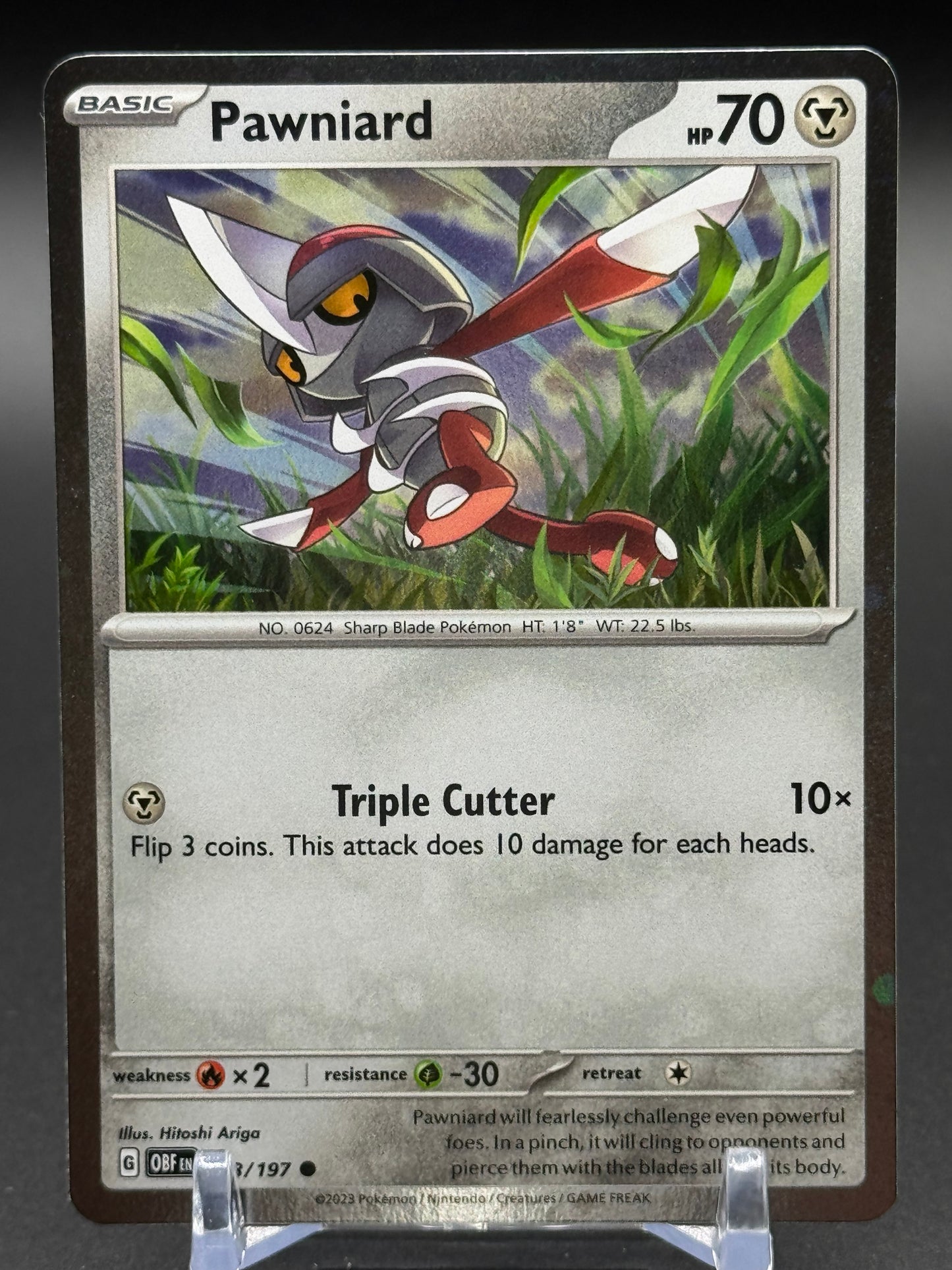 Pokemon TCG Pawniard | Obsidian Flames 148/197 Cosmos Holo | Condition: Near Mint