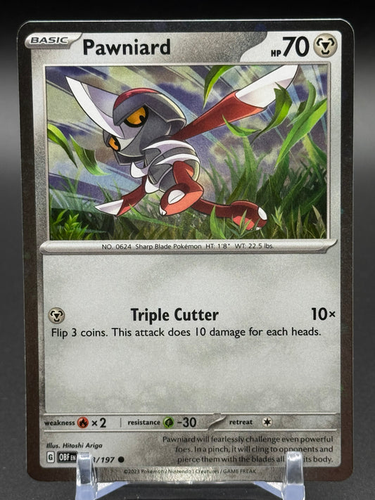 Pokemon TCG Pawniard | Obsidian Flames 148/197 Cosmos Holo | Condition: Near Mint