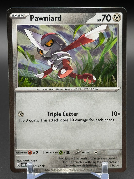 Pokemon TCG Pawniard | Obsidian Flames 148/197 Cosmos Holo | Condition: Near Mint