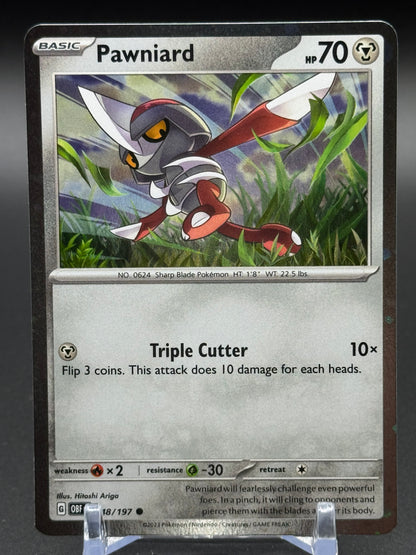 Pokemon TCG Pawniard | Obsidian Flames 148/197 Cosmos Holo | Condition: Near Mint