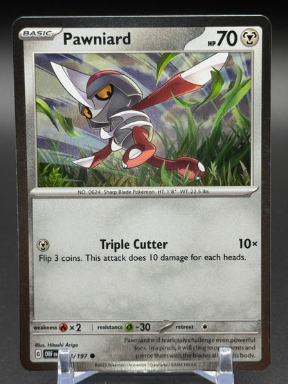 Pokemon TCG Pawniard | Obsidian Flames 148/197 Cosmos Holo | Condition: Near Mint