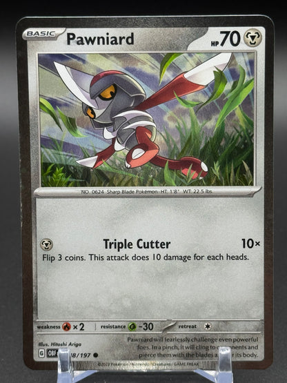 Pokemon TCG Pawniard | Obsidian Flames 148/197 Cosmos Holo | Condition: Near Mint
