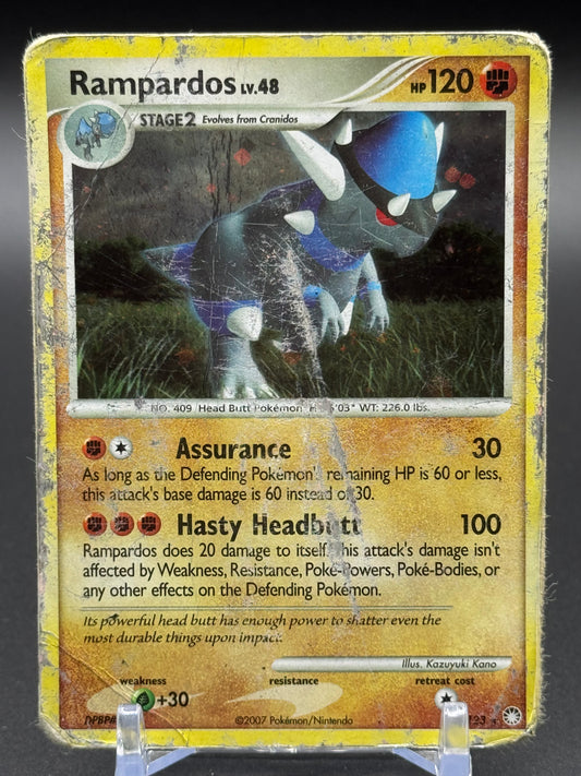 Pokemon TCG Rampardos | Mysterious Treasures 33/123 Cosmos Holo | Condition: Damaged