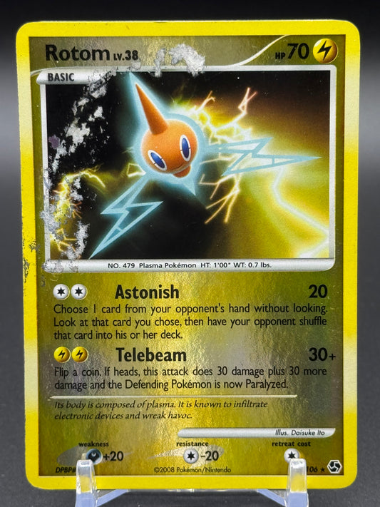 Pokemon TCG Rotom | Great Encounters 7/106 Reverse Holo | Condition: Damaged
