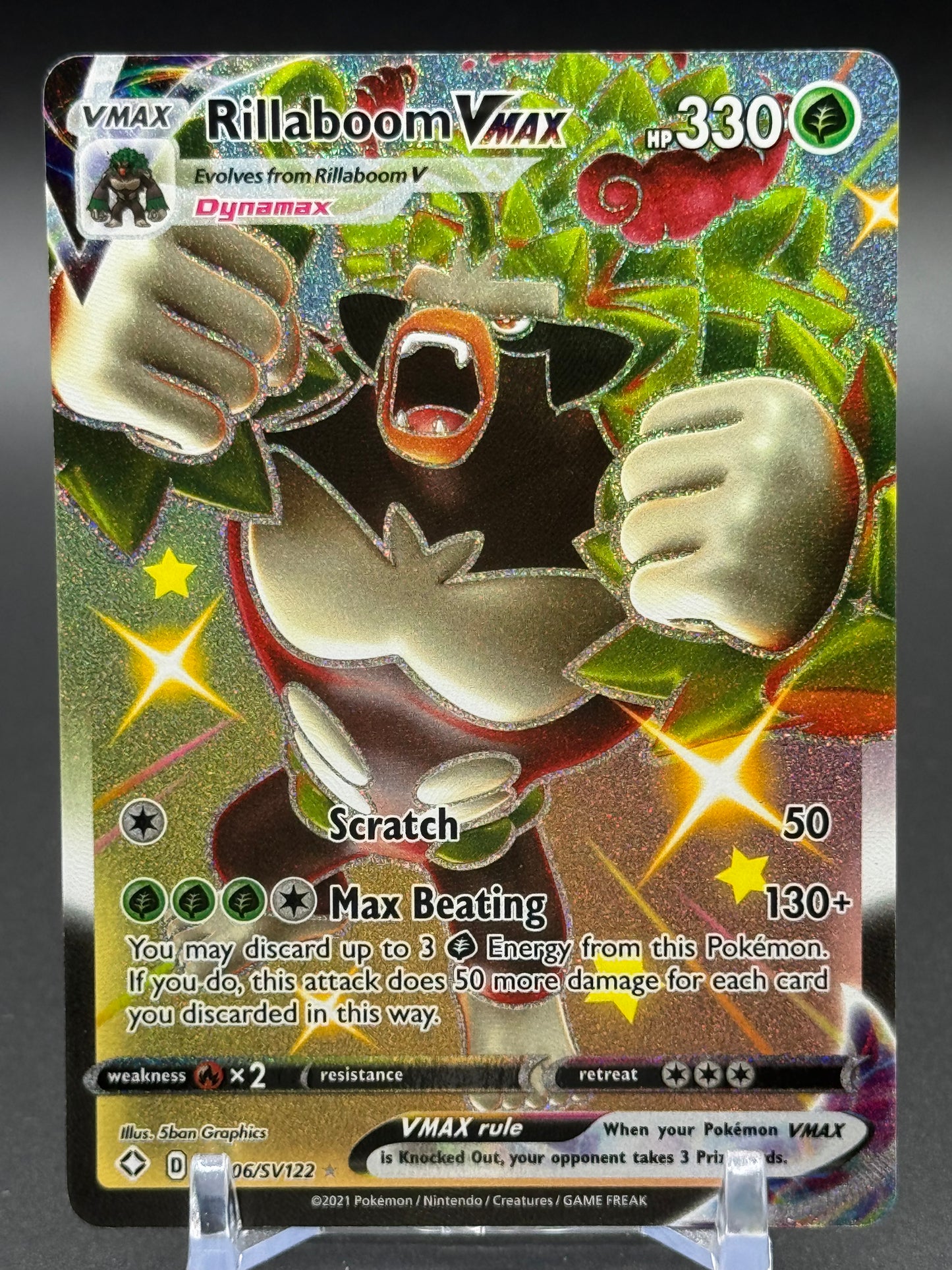 Pokemon TCG Rillaboom VMAX | Shining Fates SV106/SV122 | Condition: Near Mint