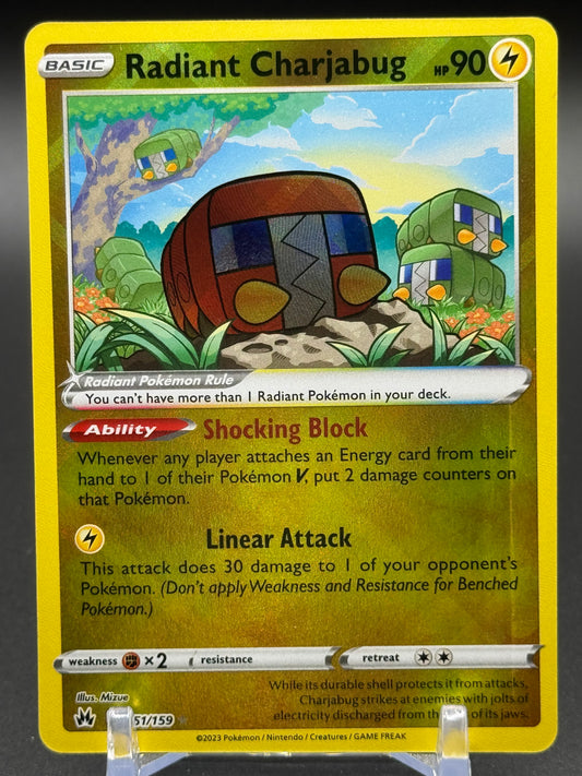Pokemon TCG Radiant Charjabug | Crown Zenith 051/159 | Condition: Near Mint
