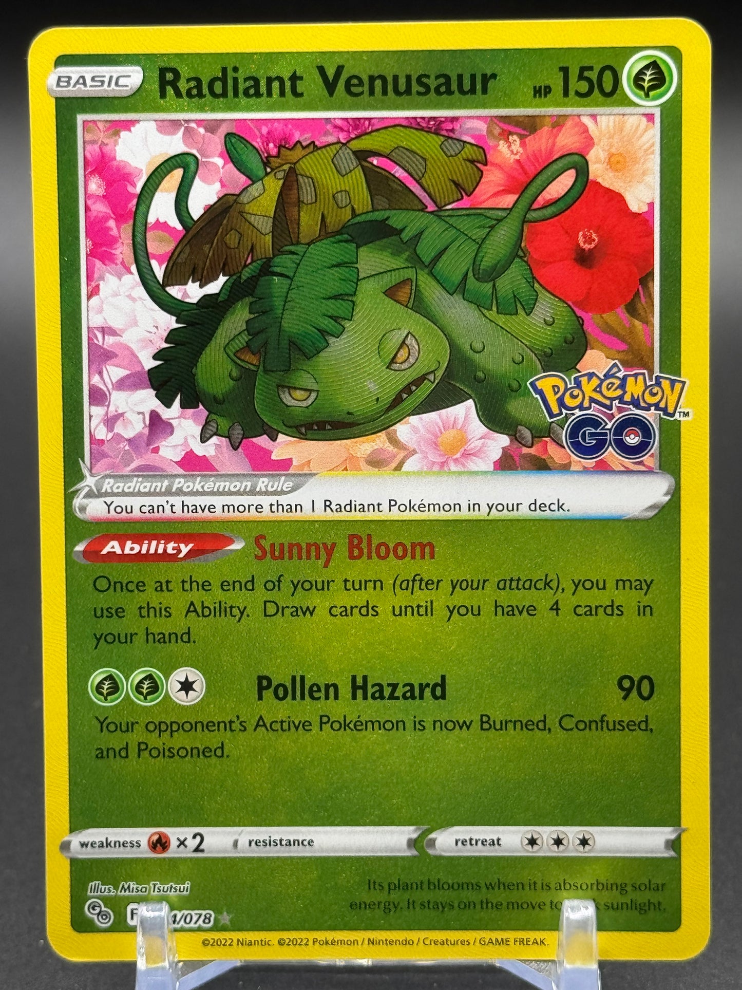 Pokemon TCG Radiant Venusaur | Pokemon Go 004/078 | Condition: Near Mint