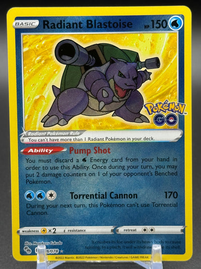 Pokemon TCG Radiant Blastoise | Pokemon Go 018/078 | Condition: Near Mint