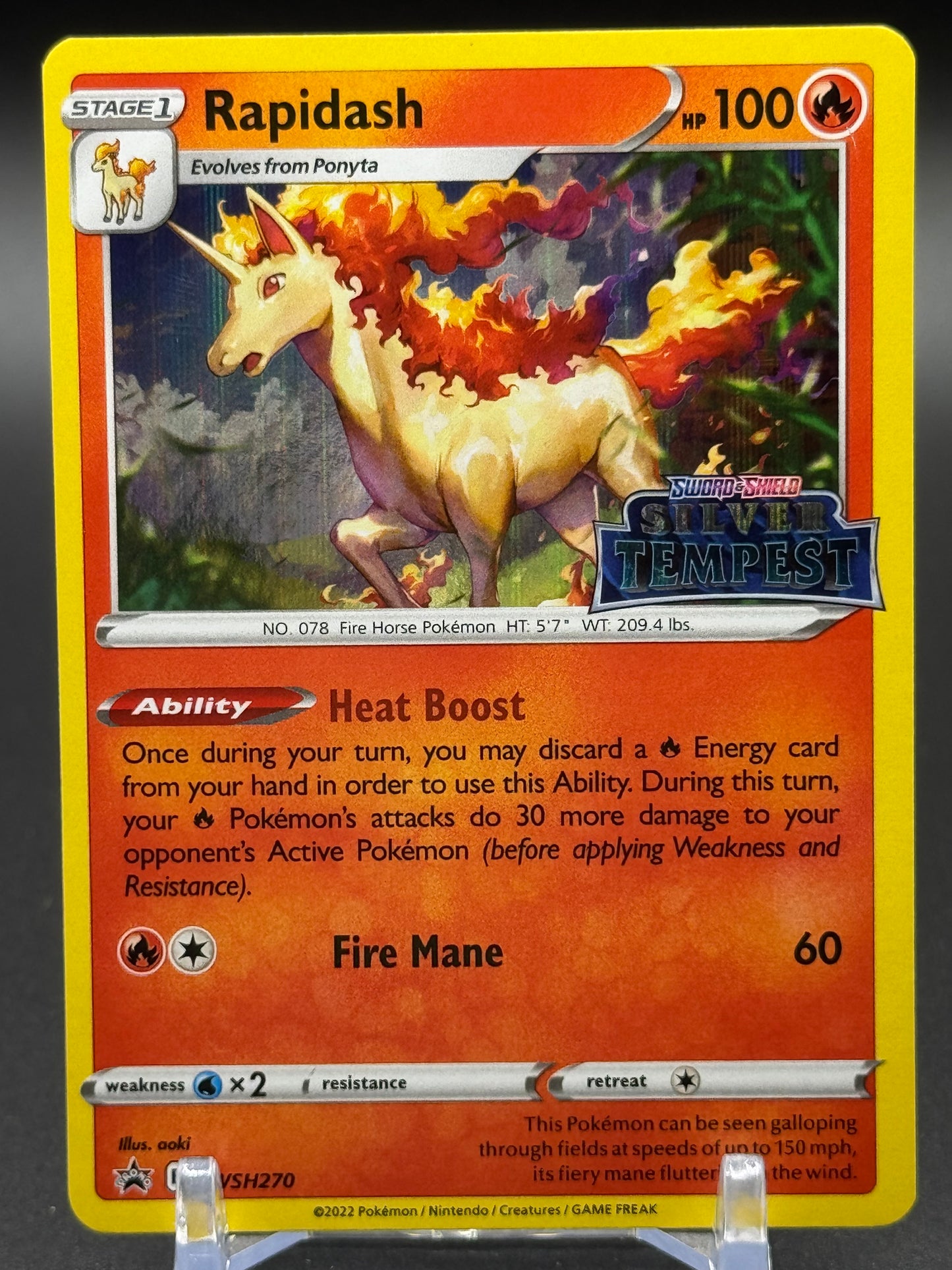 Pokemon TCG Rapidash | Black Star Promo SWSH270 | Condition: Near Mint