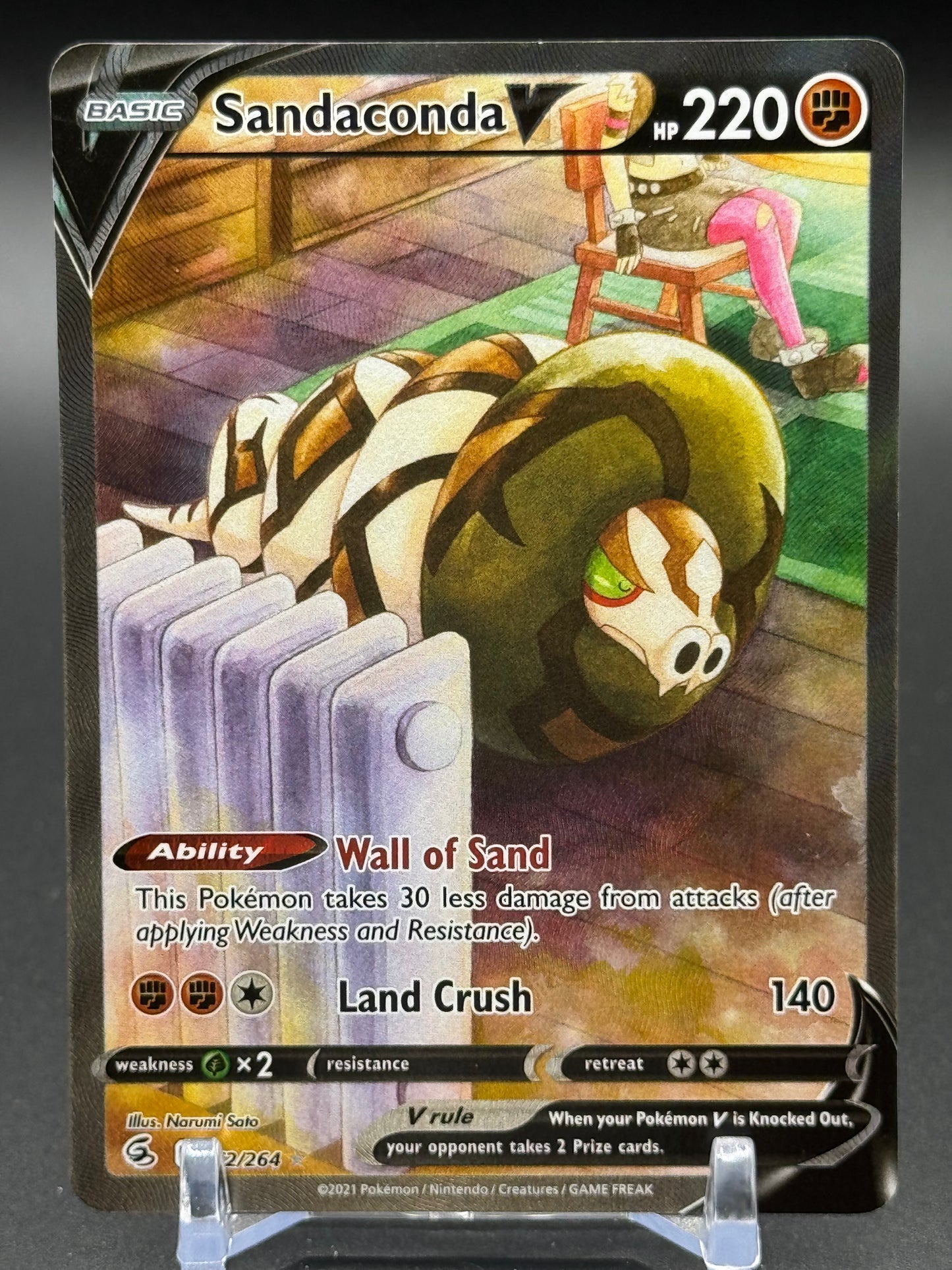 Pokemon TCG Sandaconda V | Fusion Strike 252/264 | Condition: Light Play