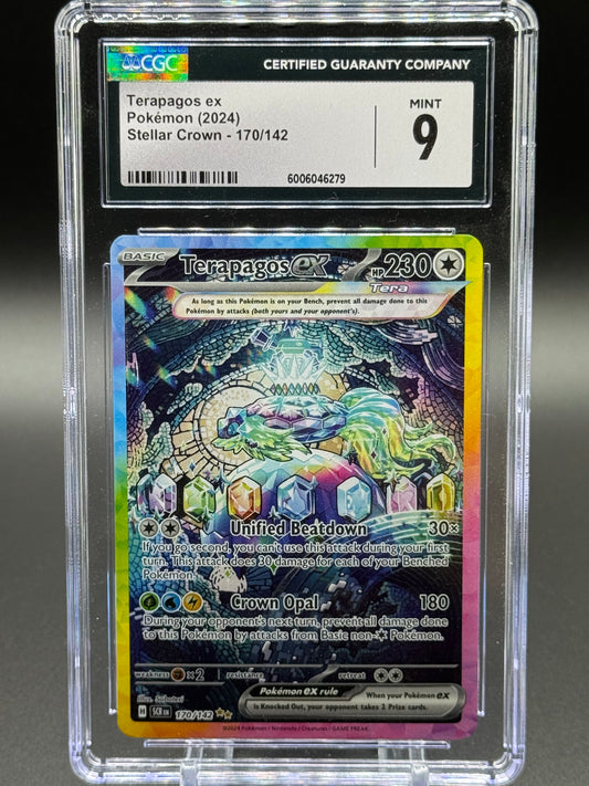 Pokemon TCG Terapagos ex | Stellar Crown 170/142 | CGC Graded MINT 9