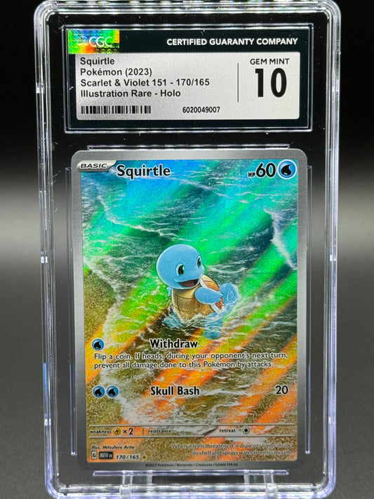 Pokemon TCG Squirtle | Scarlet & Violet 151 170/165 | CGC Graded GEM MINT 10