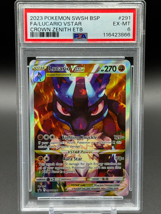 Pokemon TCG Lucario VSTAR | Black Star Promo SWSH291 | PSA Graded EX-MT 6