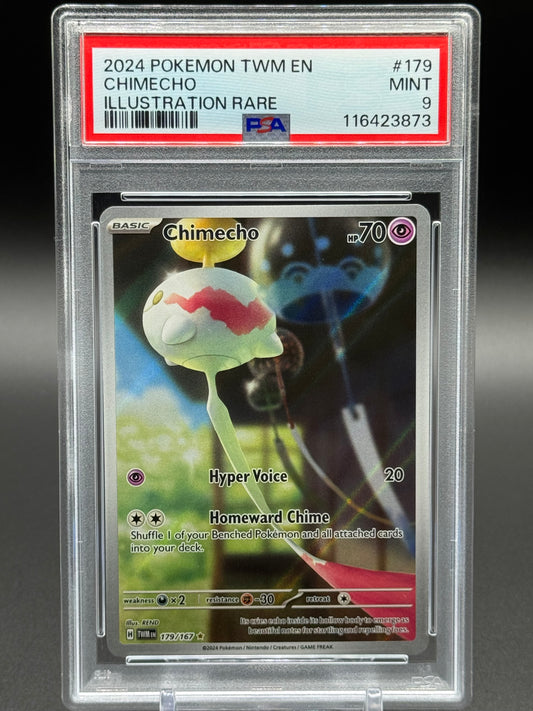 Pokemon TCG Chimecho | Twilight Masquerade 179/167 | PSA Graded MINT 9