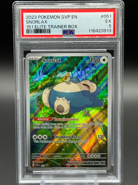 Pokemon TCG Snorlax | Black Star Promo SVP 051 | PSA Graded EX 5