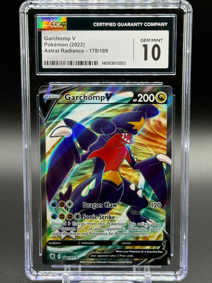 Pokemon TCG Garchomp V | Astral Radiance 178/189 Full Art | CGC Graded GEM MINT 10