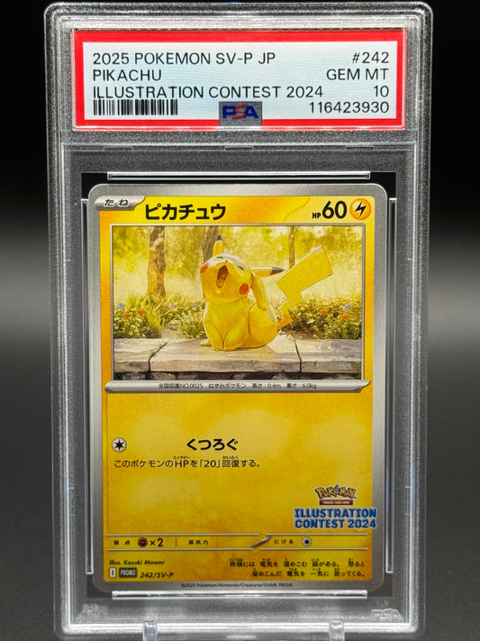 Japanese Pokemon TCG Pikachu | SV-P 242 | PSA Graded GEM MT 10