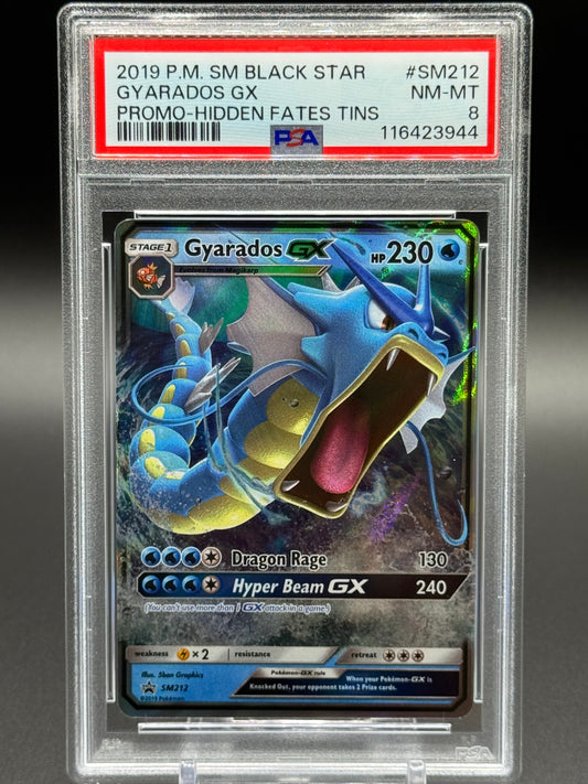 Pokemon TCG Gyarados GX | Black Star Promo SM212 | PSA Graded NM-MT 8