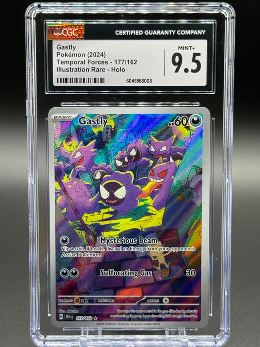 Pokemon TCG Gastly | Temporal Forces 177/162 | CGC Graded MINT+ 9.5