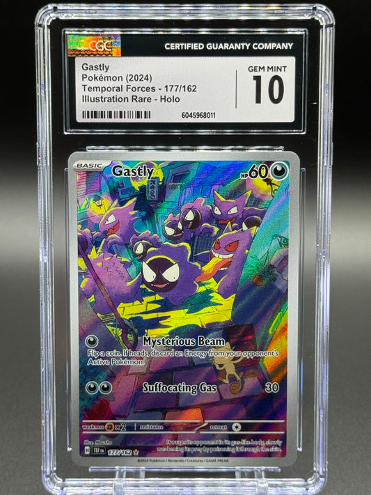 Pokemon TCG Gastly | Temporal Forces 177/162 | CGC Graded GEM MINT 10