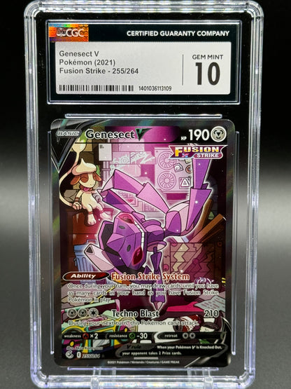 Pokemon TCG Genesect V | Fusion Strike 255/264 Alternate Art | CGC Graded GEM MINT 10