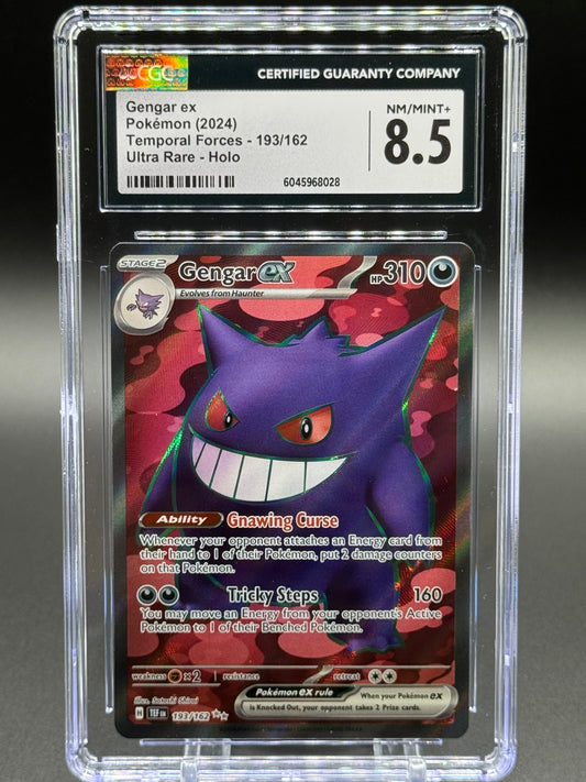 Pokemon TCG Gengar ex | Temporal Forces 193/162 | CGC Graded NM/MINT+ 8.5