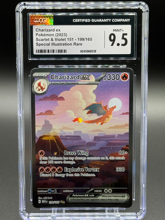 Pokemon TCG Charizard ex | Scarlet & Violet 151 199/165 | CGC Graded MINT+ 9.5