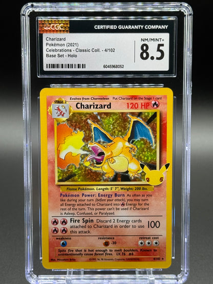 Pokemon TCG Charizard | Pokemon Celebrations #4 | CGC Graded NM/MINT+ 8.5