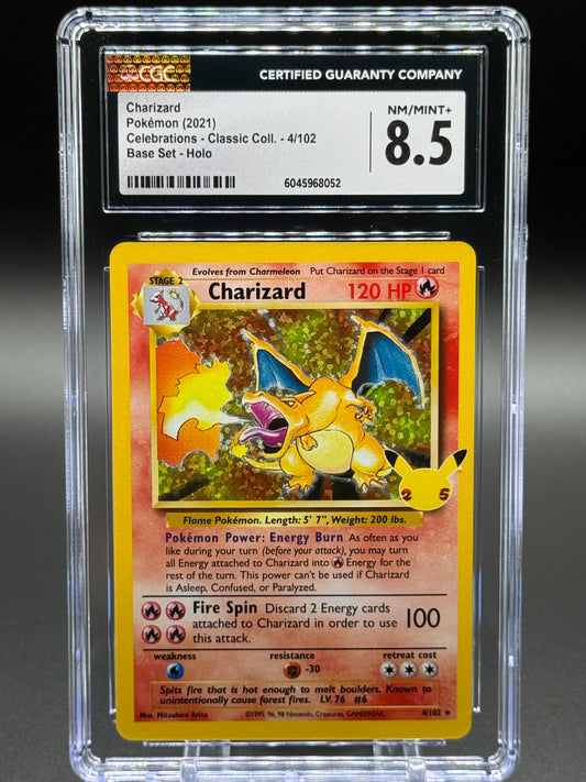 Pokemon TCG Charizard | Pokemon Celebrations #4 | CGC Graded NM/MINT+ 8.5