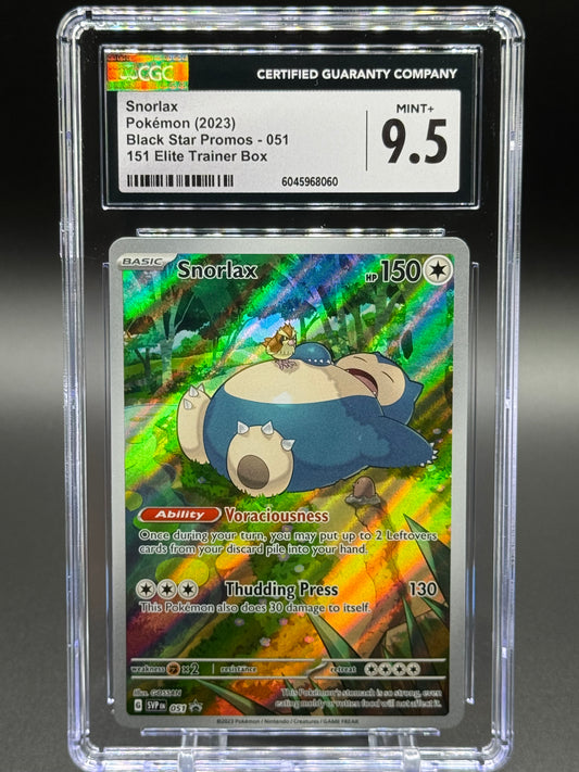 Pokemon TCG Snorlax | Black Star Promo SVP 051 | CGC Graded MINT+ 9.5