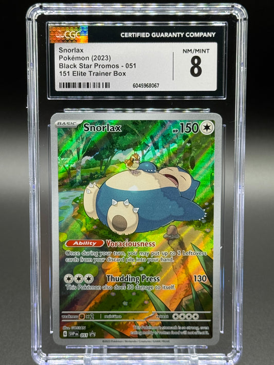 Pokemon TCG Snorlax | Black Star Promo SVP 051 | CGC Graded NM/MINT 8