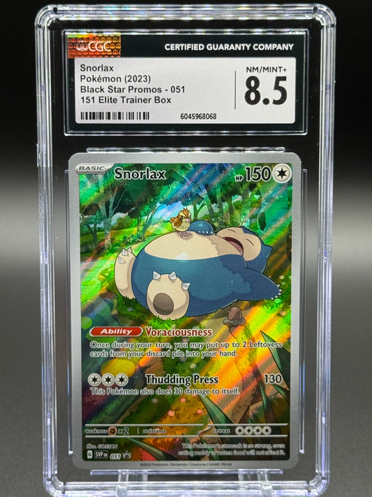 Pokemon TCG Snorlax | Black Star Promo SVP 051 | CGC Graded NM/MINT+ 8.5