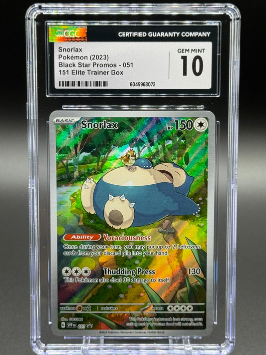 Pokemon TCG Snorlax | Black Star Promo SVP 051 | CGC Graded GEM MINT 10